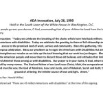 1990 Invocation at the Ceremony of the Signing of the Americans with Disabilities Act
