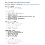 ELCA Churchwide Assembly 2022 Live Streaming Schedule