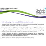 Rule for Hearings Prior to 2022 Churchwide Assembly