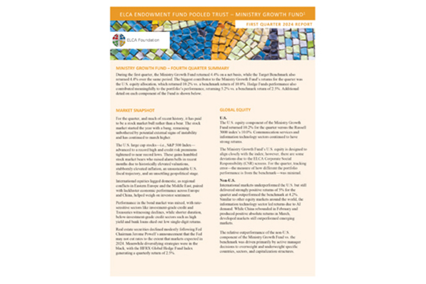 Ministry Growth Fund Q1 Report 2024