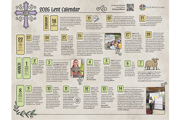 ELCA World Hunger Lent Calendar 2026