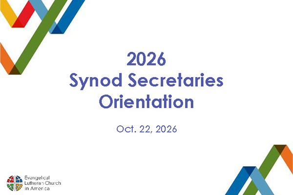2026 Synod Secretaries Orientation Thumbnail Image