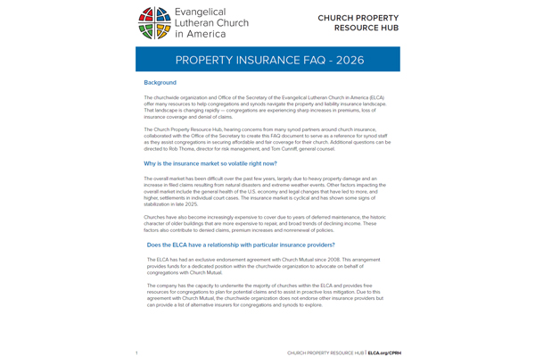 Resource: Church Property Insurance FAQs