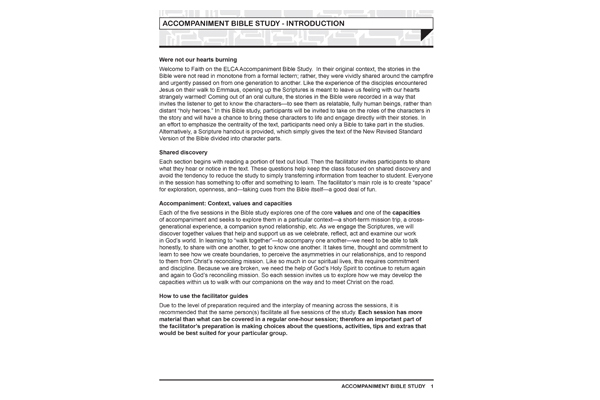 Accompaniment Bible Study Introduction Pages