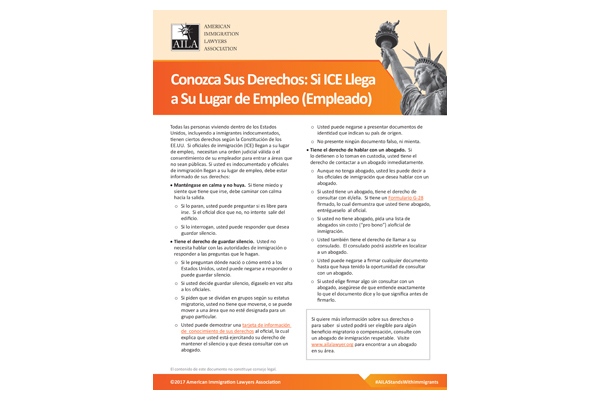 Conozca Sus Derechos en Su Trabajo