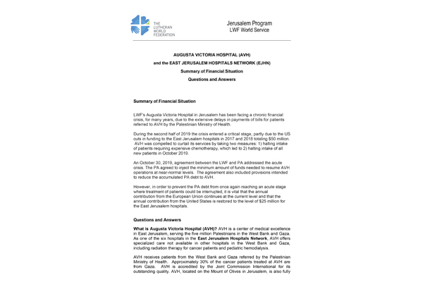 Questions and Answers on AVH