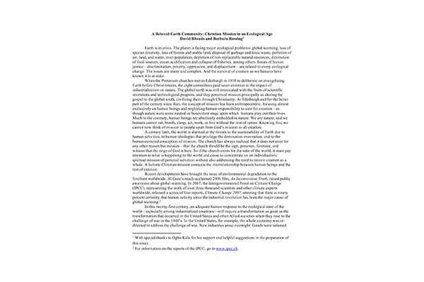 A Beloved Earth Community