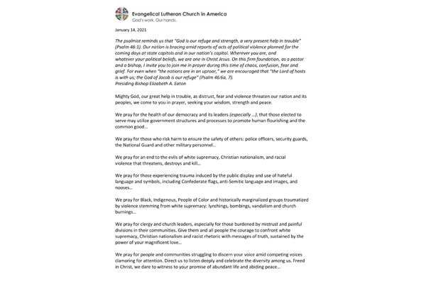 A Call to Prayer – 2021