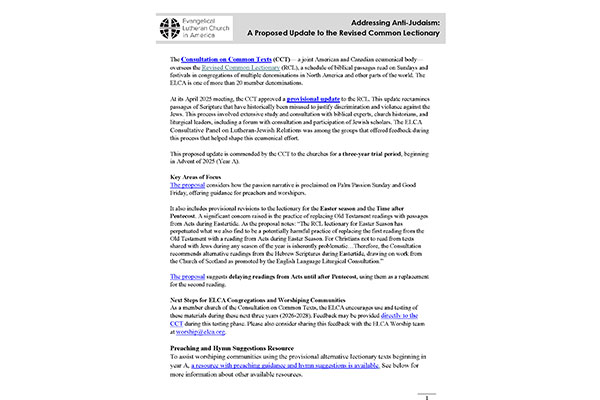 Addressing Anti-Judaism in the RCL Thumbnail Image