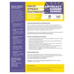 Advocacy Summer School - Session 2 - Discussion Starter