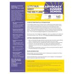 Advocacy Summer School - Session 4 - Discussion Starter