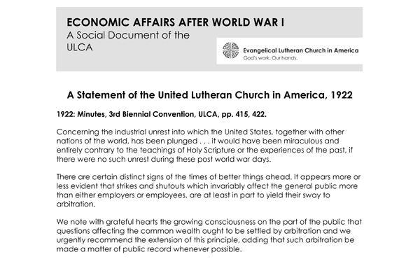 ULCA After World War I