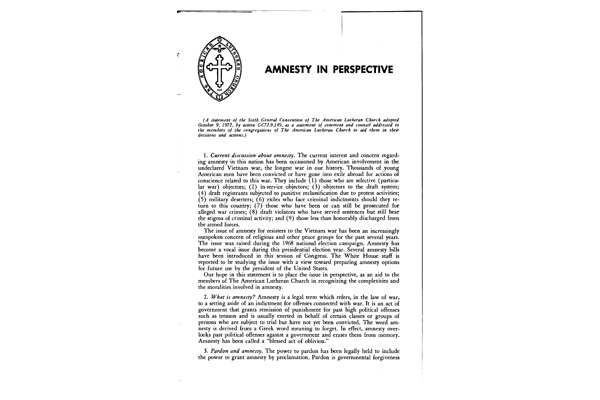 ALC Amnesty in Perspective