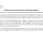 Beneficial Ownership Information Reporting Exemption