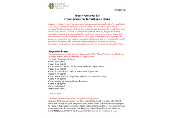 Bishop Election – Prayer Resources PDF