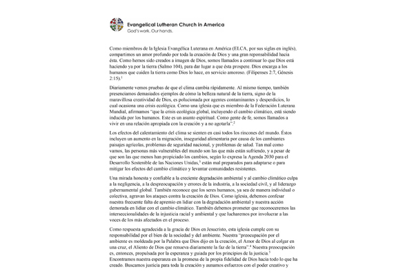 Bishop Eaton Earth Day 2018 (Spanish)