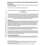 Borrador de un mensaje social sobre la proteccion de la infancia Thumbnail Image