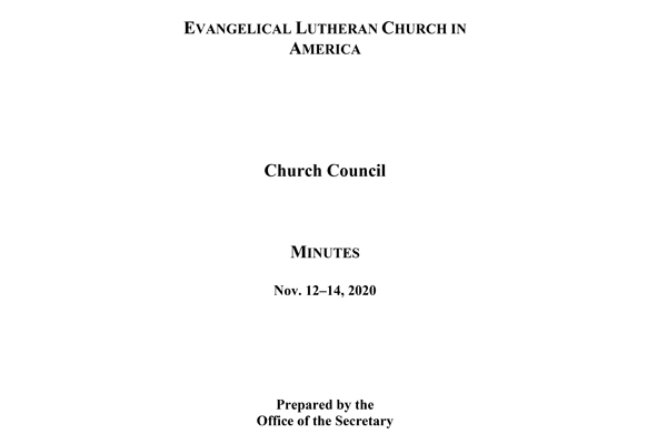 Church Council Minutes November 12-14, 2020