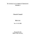 Church Council Minutes November 11-13