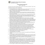 Church Council Summary Mar 31 - Apr 2