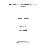 Church Council Minutes June 27