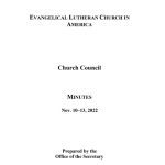 Church Council Minutes Nov. 2022