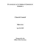 Church Council Minutes Apr. 2023