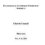 Church Council Minutes November 9 - 12