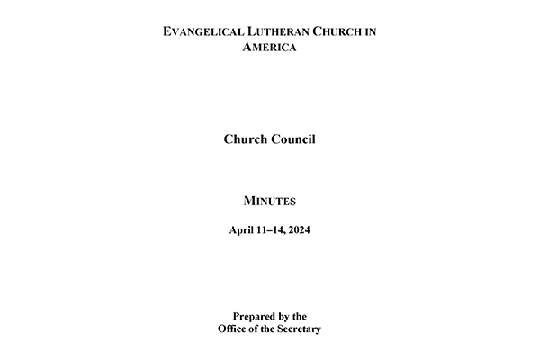 Church Council Minutes Apr. 11-14, 2024