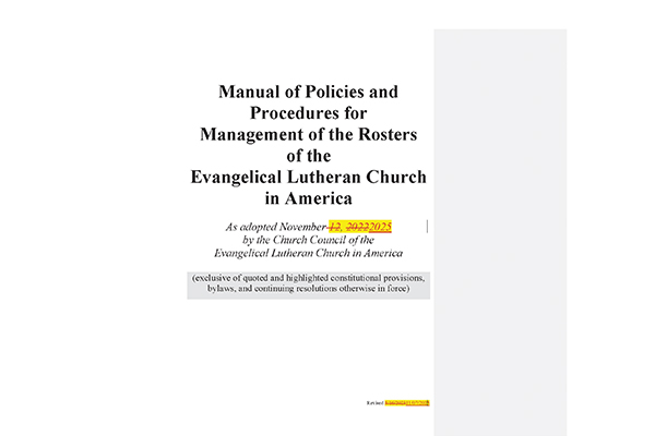 Church Council Exhibits November 12, 2025 – Part 1