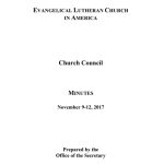 Church Council Minutes 2017
