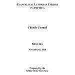 Church Council Minutes November 8-11