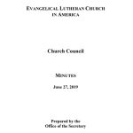 Church Council Minutes June 27