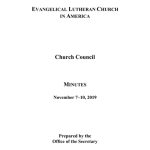Church Council Nov. 7-10 2019 - Minutes