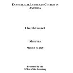 Church Council March 5-8 2020 - Minutes