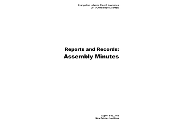 2016 Actions of the Churchwide Assembly