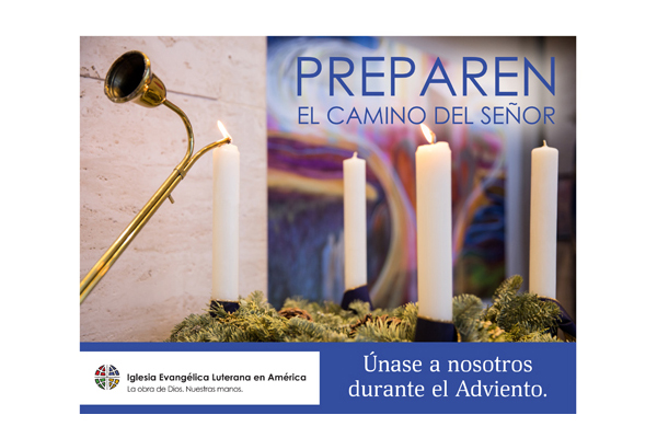 Candle Prepare Advent Postcard fillable -Spanish