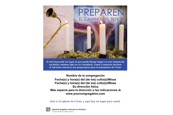 Candle Prepare Advent Poster fillable -Spanish