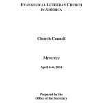 Church Council Minutes April 4-6