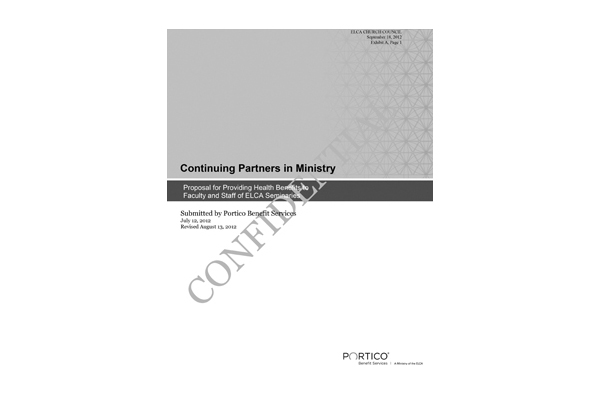 Church Council Exhibits September 18, 2012