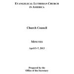 Church Council Minutes April 5-7