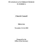 Church Council Minutes November 12-14
