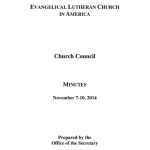 Church Council Minutes November 2014