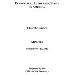 Church Council Minutes November 2013