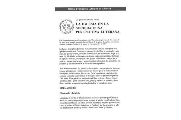 Church in Society (Spanish)