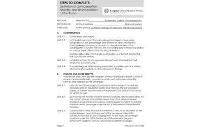 Compensation and Benefits for a Pastor Guide