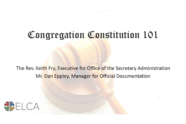 Congregation Constitution 101 Slides