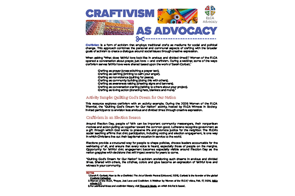 Craftivism as Advocacy Thumbnail Image