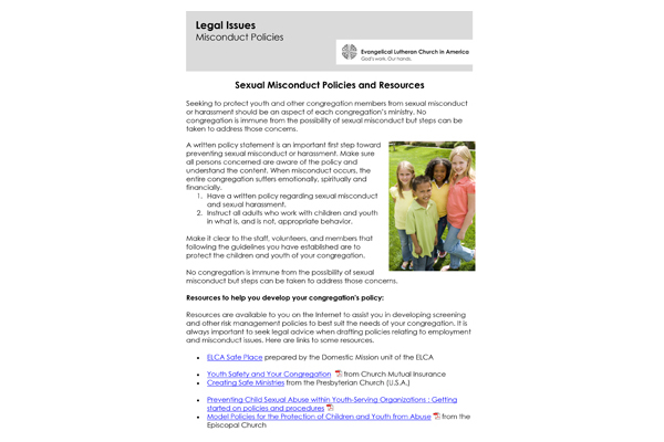 Create Sexual Misconduct Prevention Policy