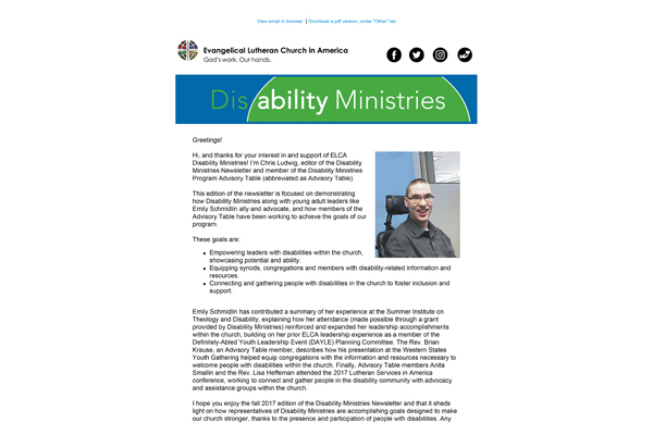 Disability Newsletter – Fall 2017
